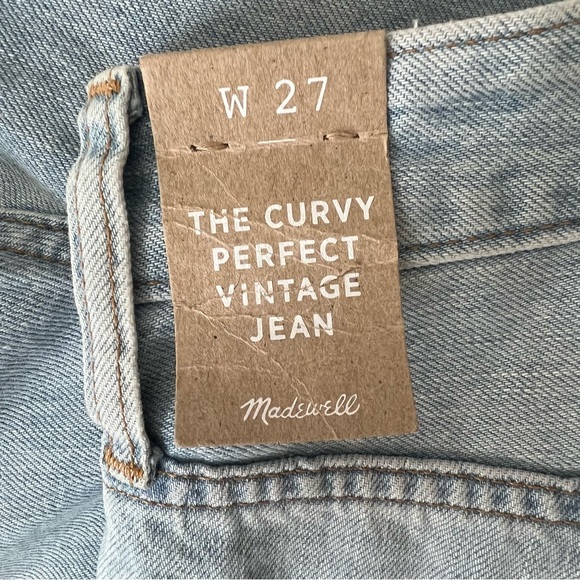 NEW NWT Madewell Curvy Perfect Vintage Jean In Fitzgerald Wash - Picture 13 of 13